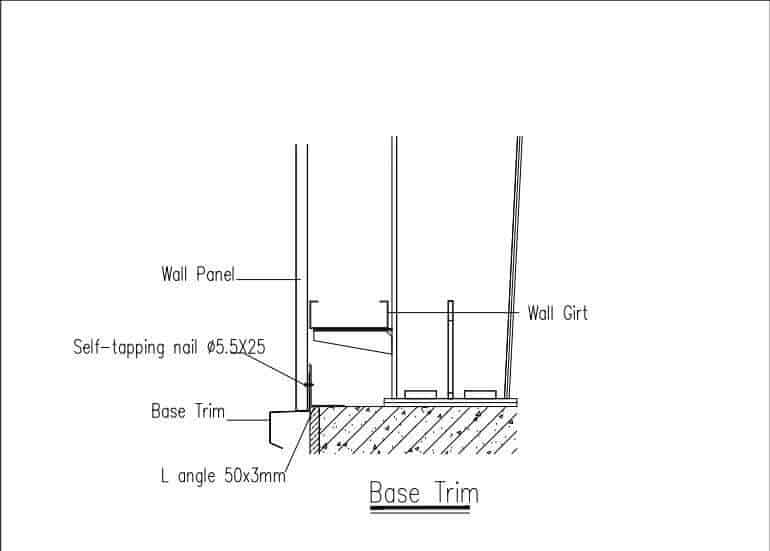 Metal Building Trim Components - Steel Formed Base Trim