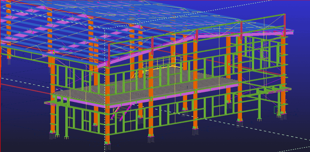 Mezzanine d'un entrepôt de métaux