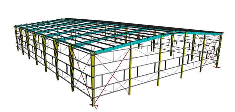 Prix de l'entrepôt à structure en acier