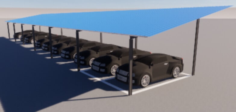 steel parking lots