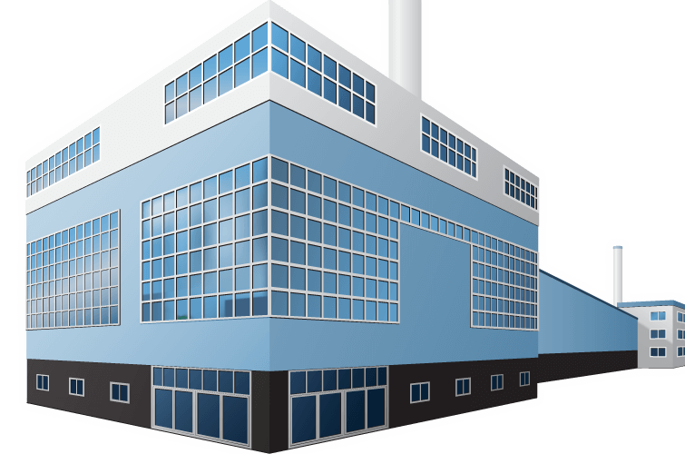 types of factory building clipart