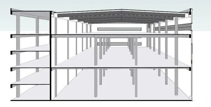 structure en acier structure en béton VC