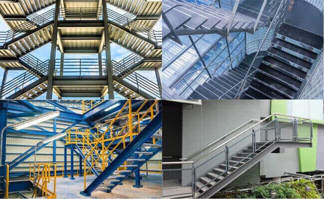 Steel structure stairs