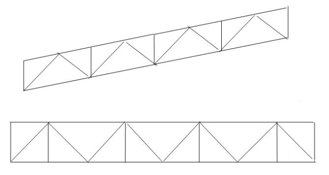 Parallel chord roof truss
