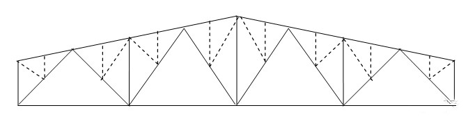 Trapezoidal roof truss