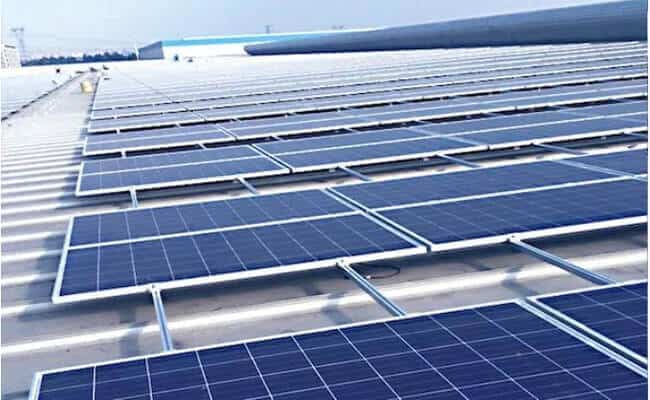 solar panels on steel buildings