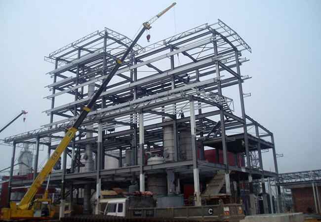 Steel structure industrial plant