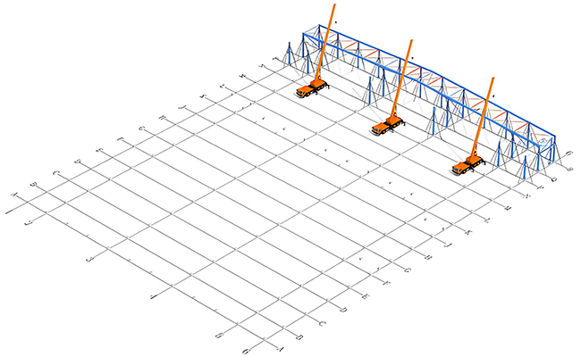 Roof horizontal bracing installation